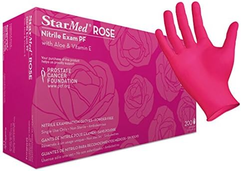 Sempermed StarMed ROSE Nitrile Examination Gloves Medium 200 Gloves Box
