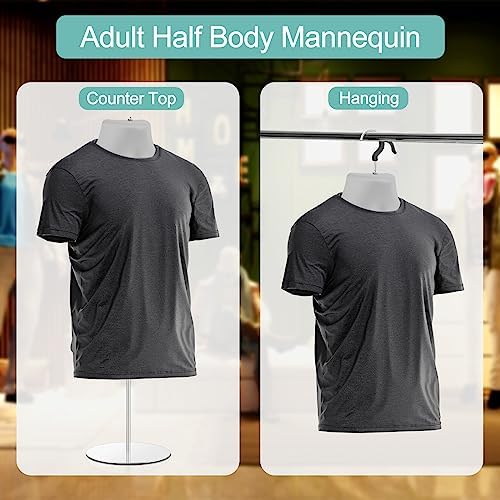 Geetery 2 Pack Male Mannequin Torso with Stand