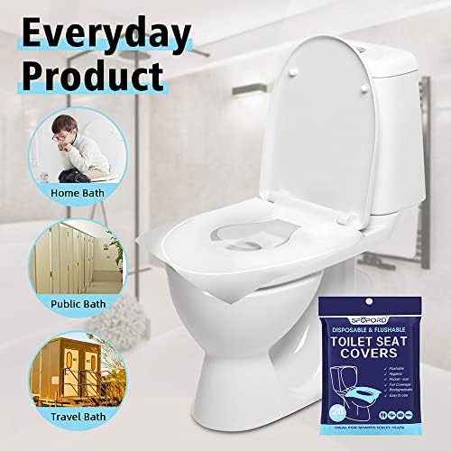 XL 100PCS Toilet Seat Covers - Flushable Disposable Travel Essentials
