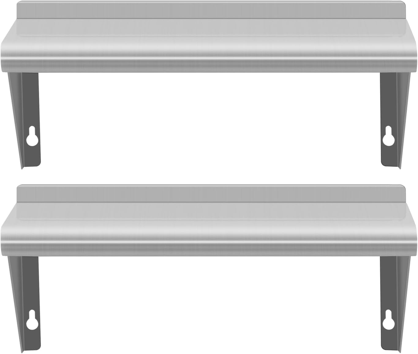 2Pack Stainless Steel Wall Shelf 86x16 Inches Commercial Grade