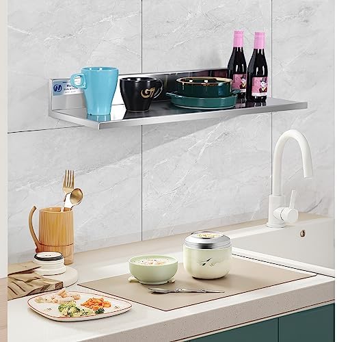 HALLY Stainless Steel Wall Shelf 2 Pack 86x30 Inches 58 lb