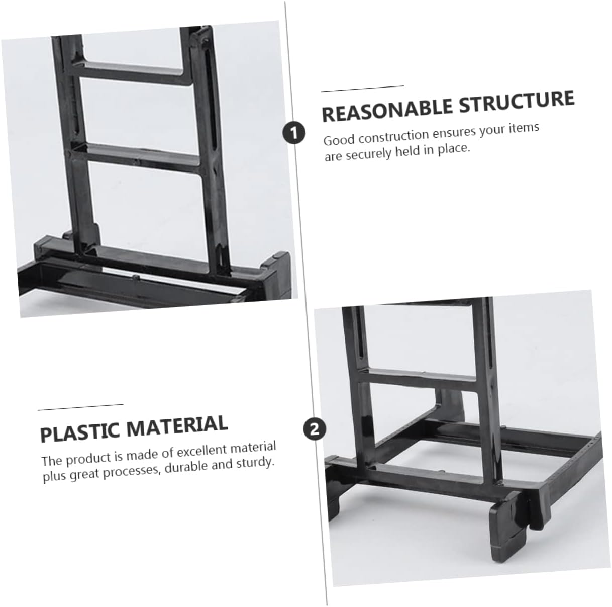 PRETYZOOM 5pcs Plastic Plate Display Stand Easel