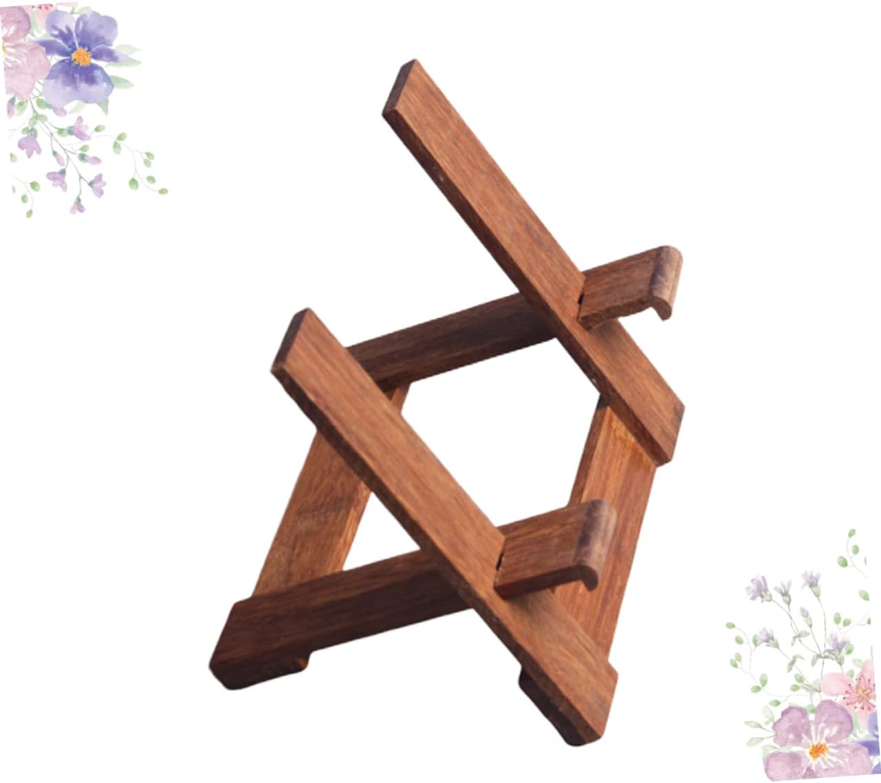 3-Tier Bamboo Tea Cake Holder Stand Adjustable Display Rack