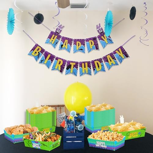 24pcs Llama Game Birthday Food Trays Set
