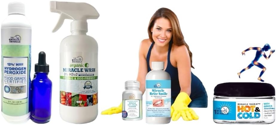 12 Food Grade Hydrogen Peroxide with Dropper Bottle