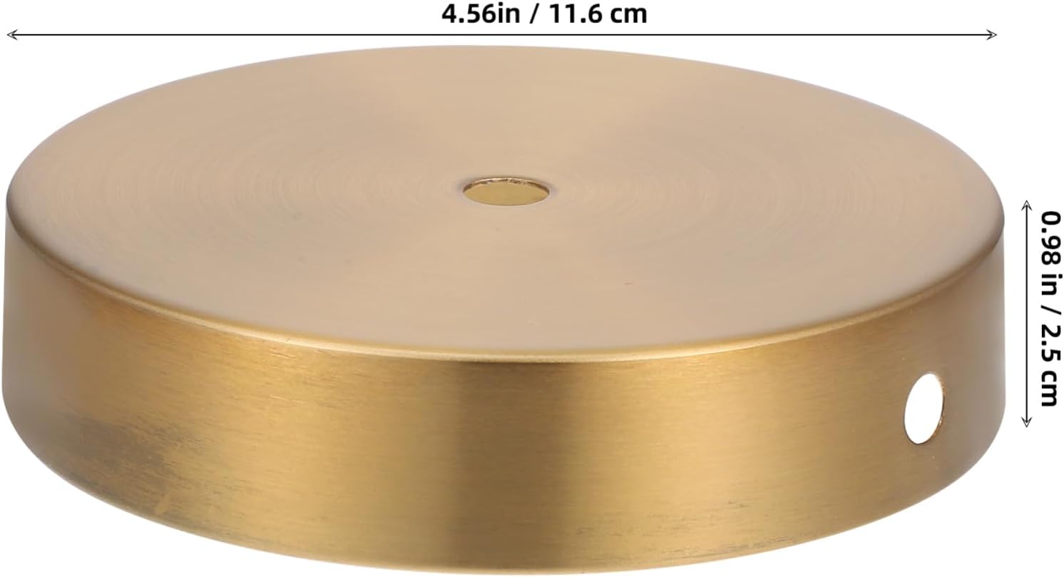 Amosfun Round Iron Table Lamp Base Universal Stand for Home Decor