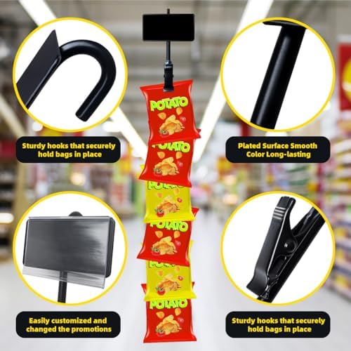 Hanging Merchandise Strips with Hooks for Retail Displays