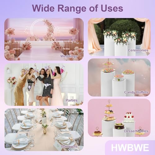 3 Pcs Cylinder Stands for Party Decor and Cake Displays
