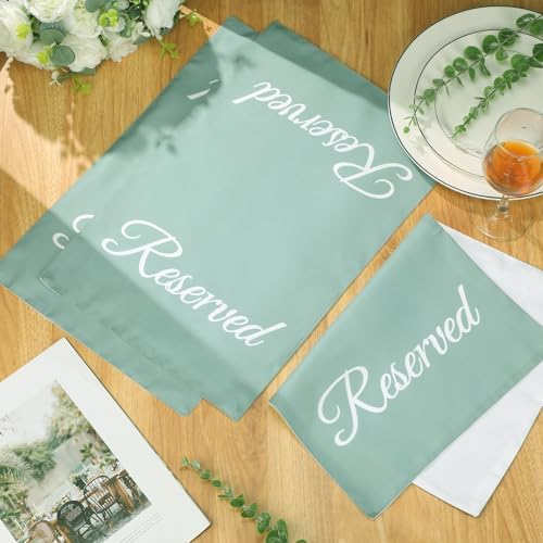 CHENGU 20 Pack Reserved Seating Signs 1181 x 1772 Inches Sage Green