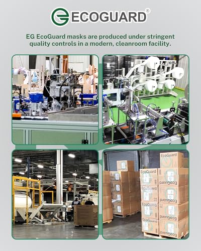 EG EcoGuard USA-Made 4 Ply Face Masks 50 Pack