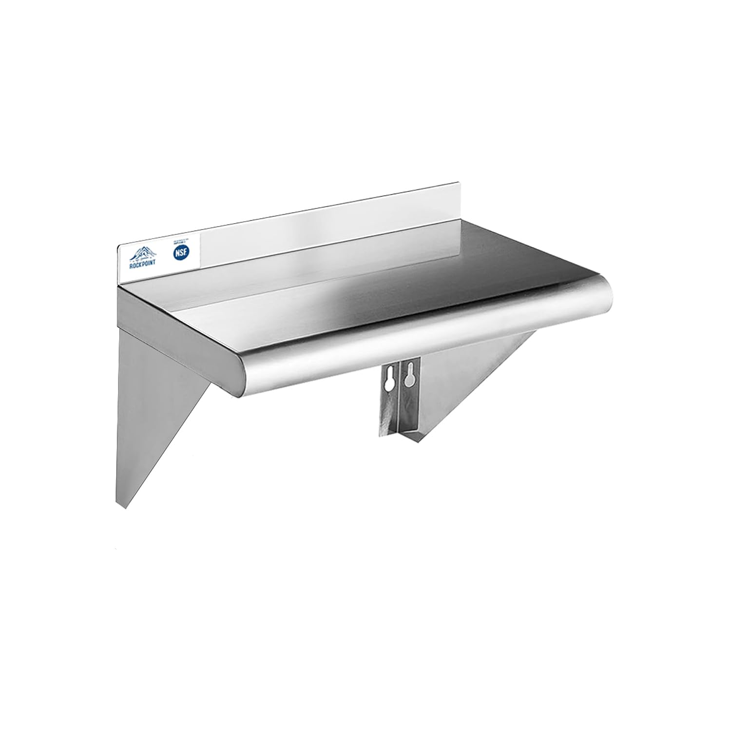 ROCKPOINT Stainless Steel Shelf 10x16 Inches 190lb Silver