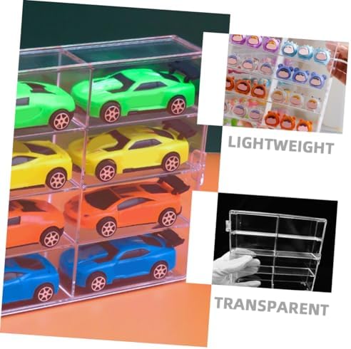 COHEALI 2Pcs Miniature Display Case Stand for Model Cars and Collectibles