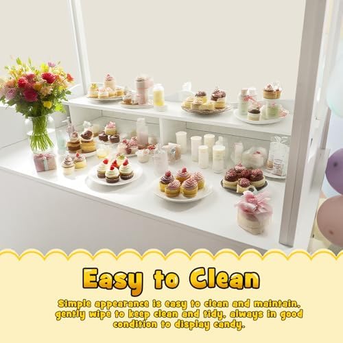 7FT Candy Cart Display Stand with Decorated Wheels