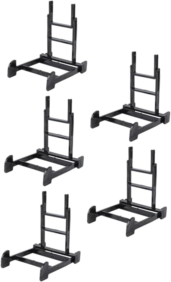 PRETYZOOM 5pcs Plastic Plate Display Stand Easel