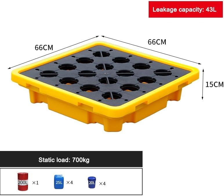 Stackable Oil Drum Pallet with Drain Port and Modular Design