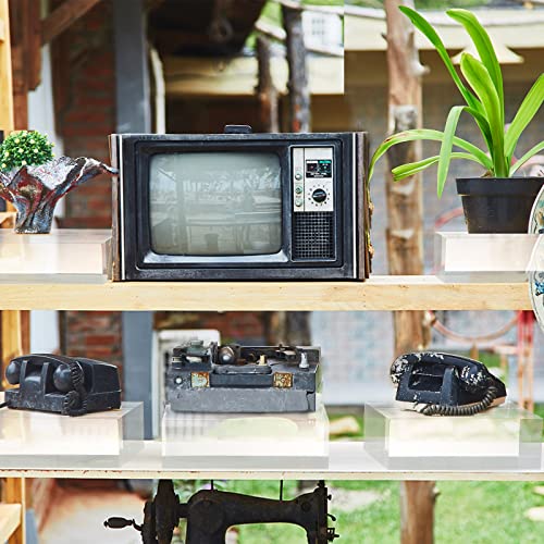 Vicenpal 8 Pcs Clear Acrylic Cube Jewelry Stand Display Riser Set