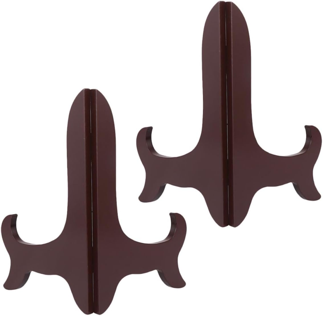 2pcs Adjustable Wooden Plate Display Stand for Home and Office Use