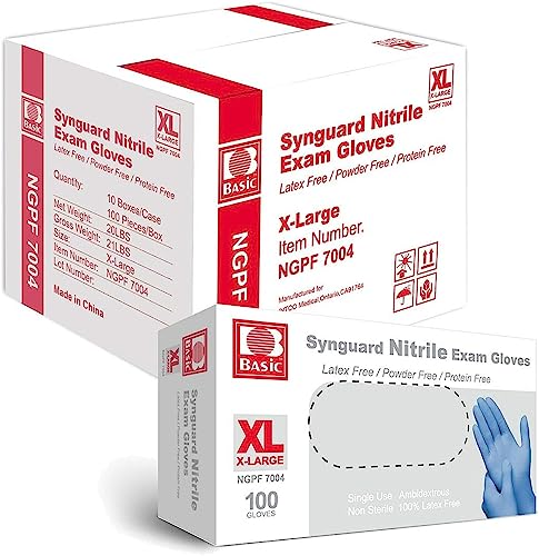 Basic Nitrile Exam Gloves 1000 Count Bundle with 20lb Printer Paper 10 Ream