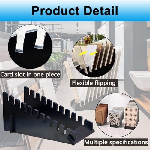 10 Tier Tile Sample Display Stand with Staggered Slots
