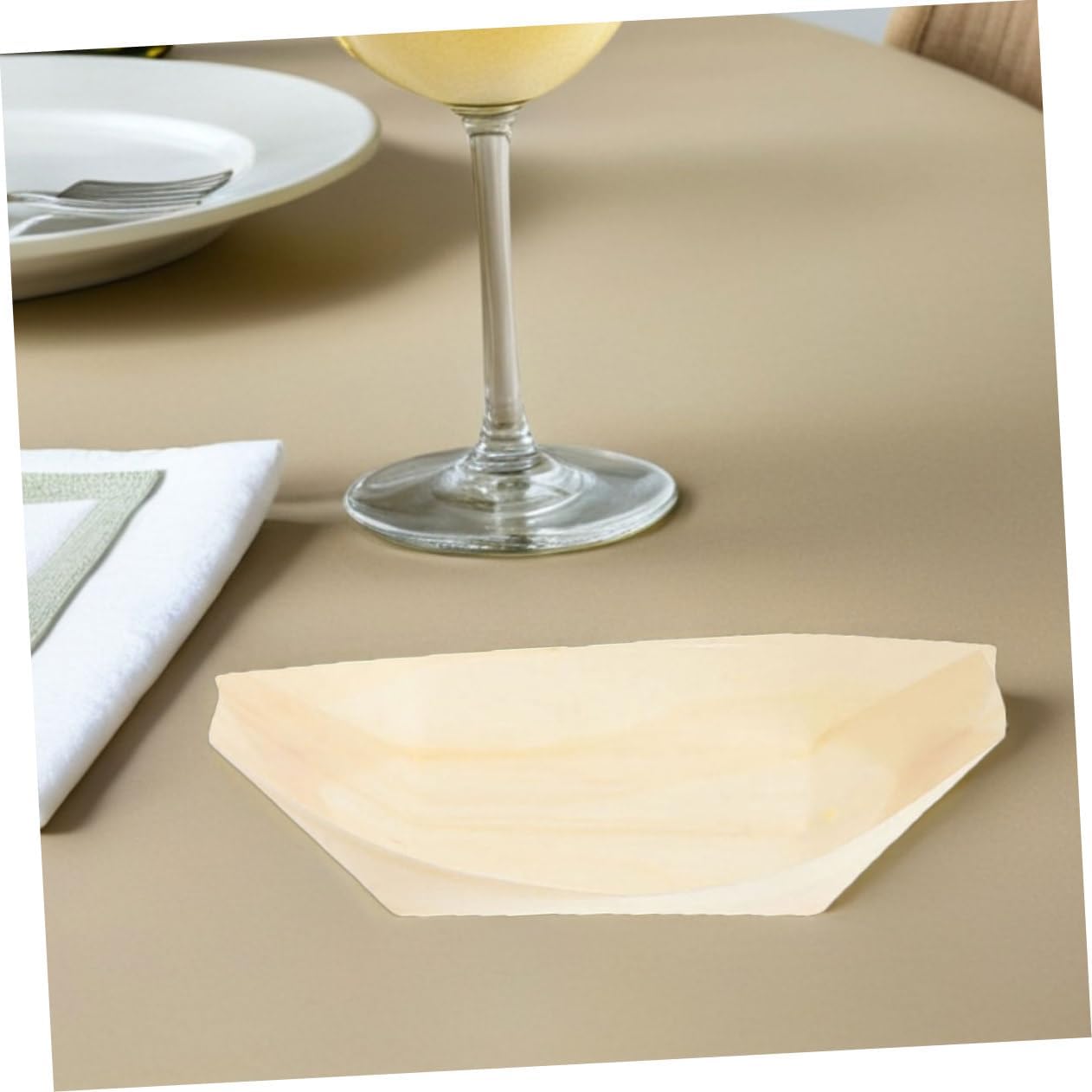 150pcs Disposable Wooden Sushi Boat Serving Tray
