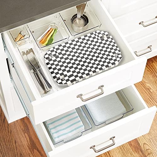 100 Pack Checkered Food Trays for Race Car Birthday Parties