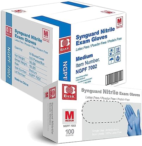 Basic Blue Nitrile Exam Gloves 1000 Pcs
