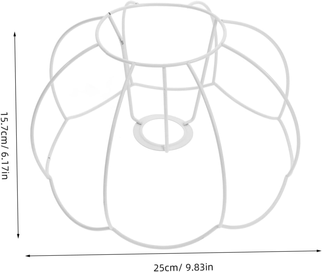 PRETYZOOM DIY Metal Lampshade Frame for Table and Floor Lamps with Vintage Crystal Design