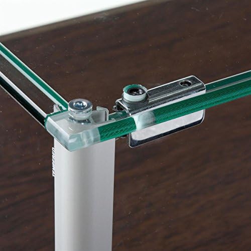 Free-Standing Tempered Glass Display Case with Black Veneer Legs