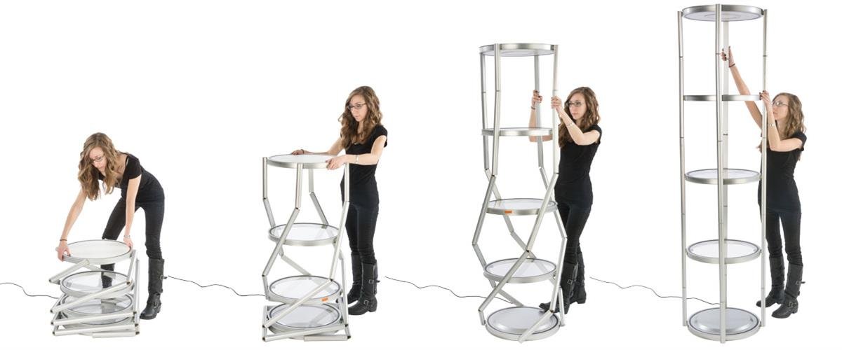 Displays2Go Round Twist Showcase