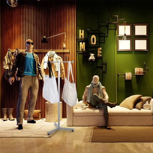 Blulu 2 Pcs Heavy Duty Adjustable Shopping Bag Rack Metal Stand Chrome Silver 45 Inch