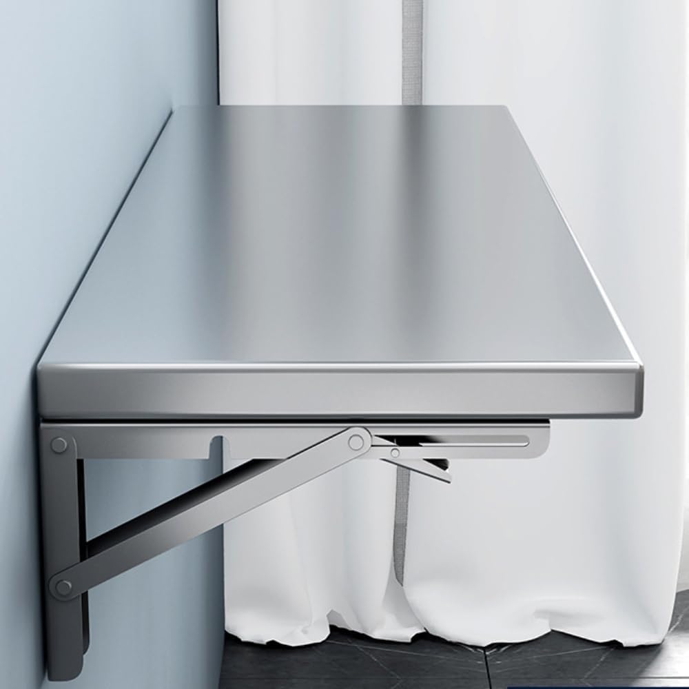 236 x 16 Inch Stainless Steel Folding Wall Shelf