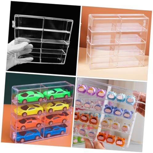 Modern Acrylic Model Car Display Stand with 8 Compartments