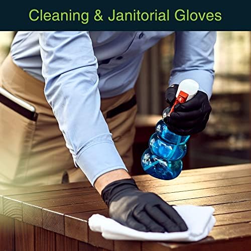 FifthPulse Black Vinyl Disposable Gloves