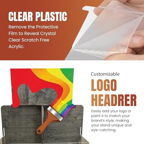 Versatile 4-Sided Rotating Display Stand - Black