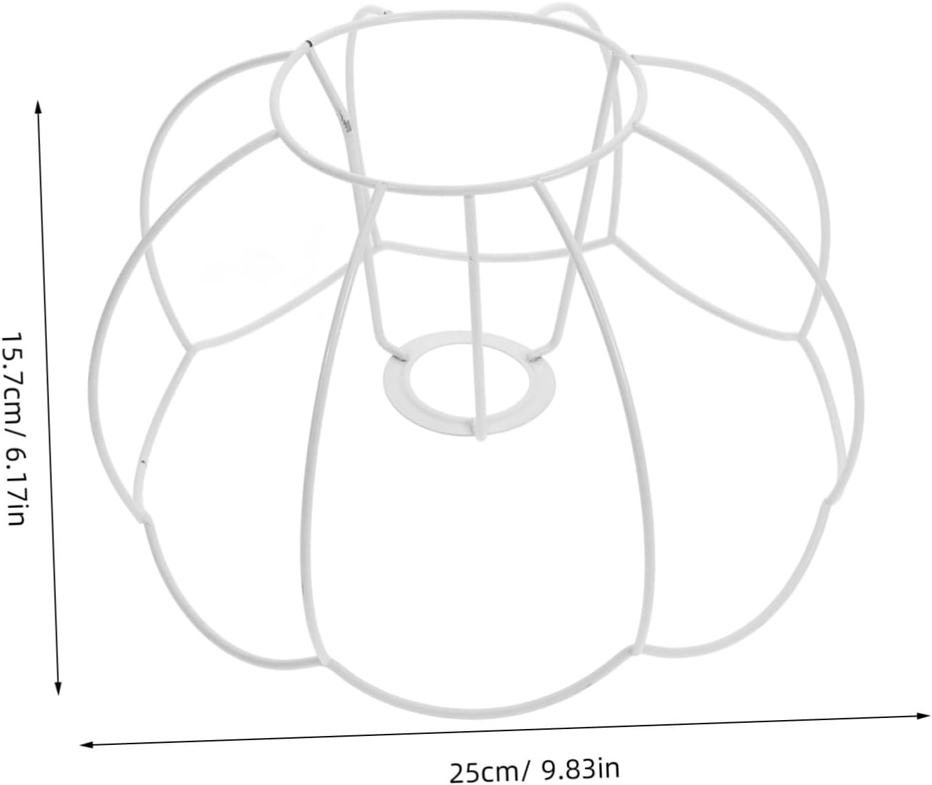 Vintage Iron Wire Pumpkin Lampshade Holder DIY Table Lamp Frame