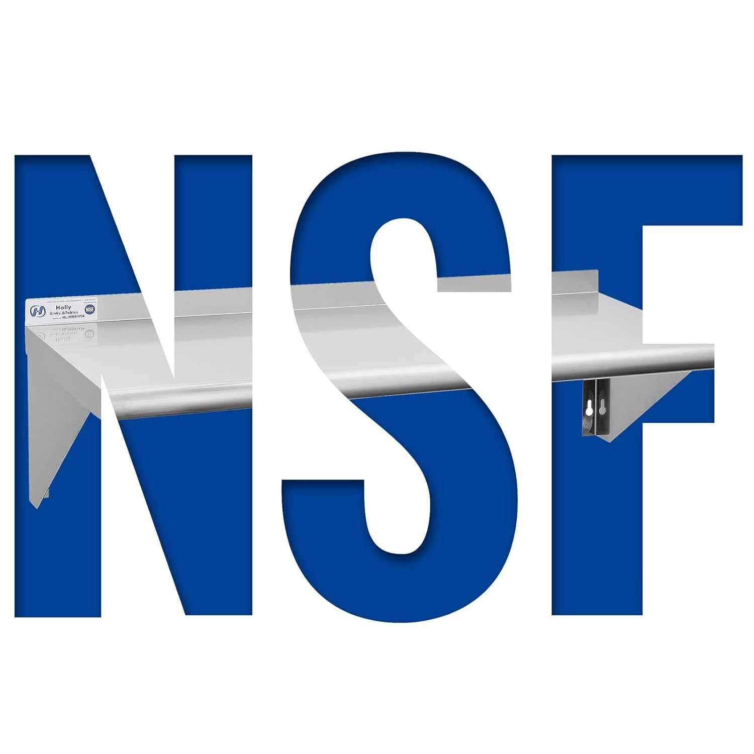 Hally Stainless Steel Shelf 14x36 Inches 300 lb Wall Mount
