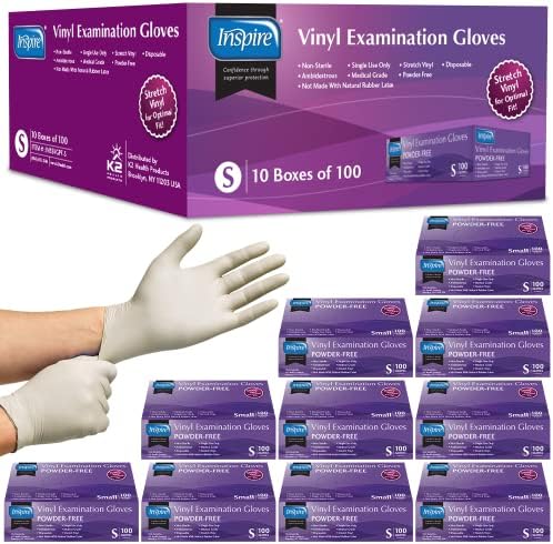 Inspire Stretch Vinyl Exam Gloves 1000 Count 1