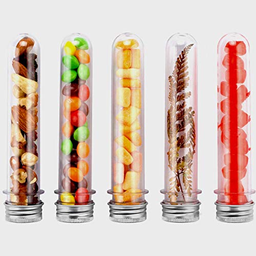 30 Pack 45 ML Plastic Test Tubes with Caps for Science Lab and Decor