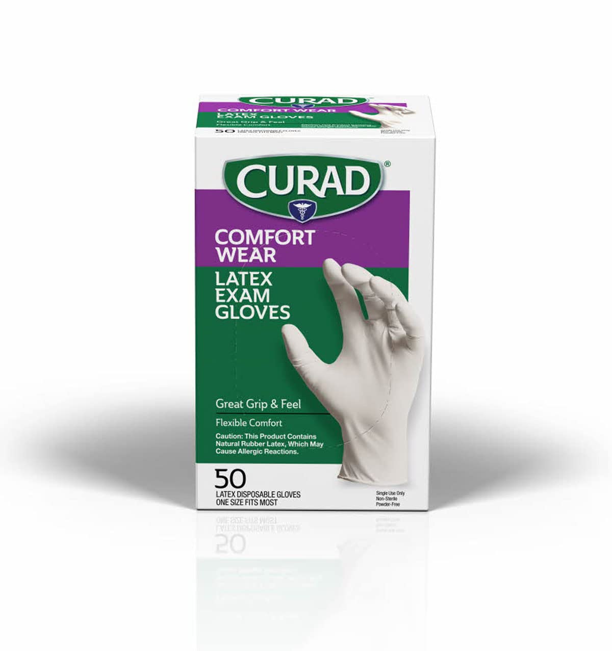 Curad Comfort Wear Latex Exam Gloves 50 Count 1