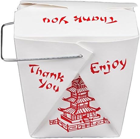 Fold Pak Combo Pack of 25 Take Out Boxes with 25 Chopsticks