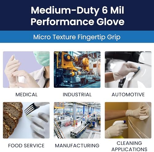 Adenna Gold 6 Mil Powder-Free Latex Gloves Box of 100