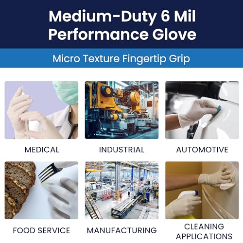 Adenna GOLD Disposable Latex Gloves 6 Mil Pack of 100