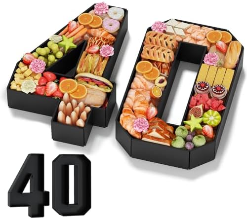 40 Fillable Cardboard Numbers for Birthday Party Decor