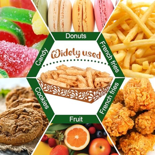 Zhehao 100 Pcs Mexican Nacho Snack Trays for Cinco de Mayo Parties