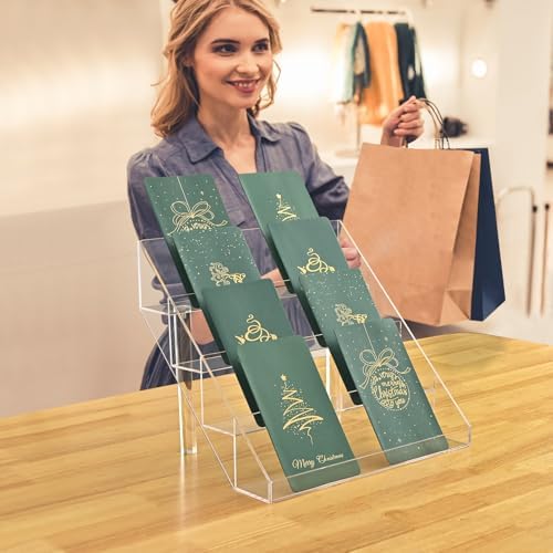 PecMuikee 4-Tier Acrylic Display Stand for Vendors