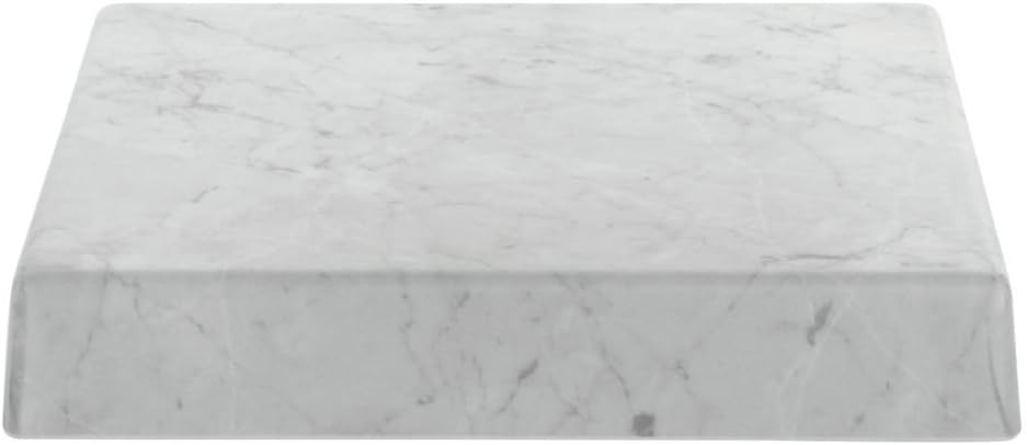 HUBERT Marble Look Display Riser Square White 12x12x2