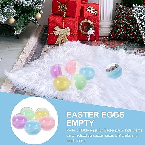 Healifty 50pcs Translucent Macaron Shells 2in Vending Machine Capsules