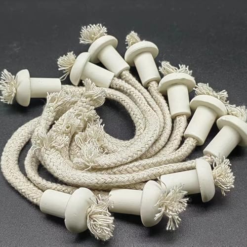10 Cotton Wicks with Ceramic Holder for Alcohol Lamp Lab Use
