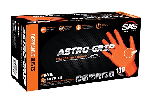 SAS Safety 66575 Nitrile Exam Gloves 7 Mil 100BX