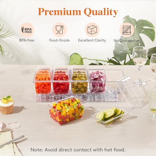 Lifewit Taco Bar Serving Set with 5 Containers and Accessories